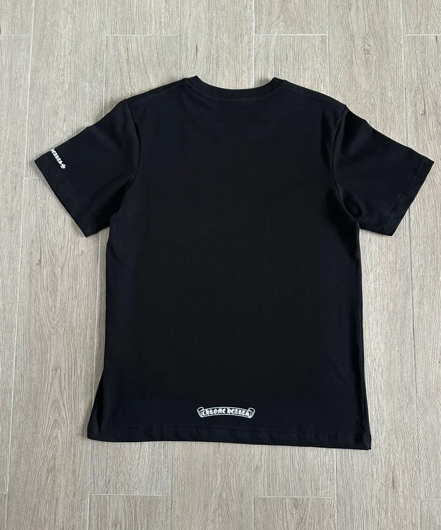 Черная футболка Chrome Hearts сзади