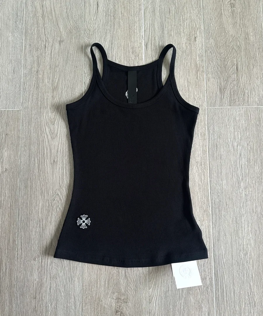 Черная майка Chrome Hearts, вид спереди
