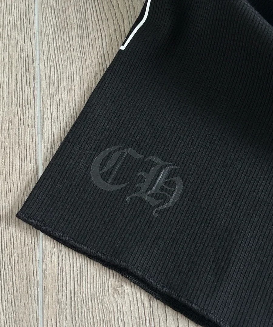 Принт с логотипом CH внизу платья-майки Chrome Hearts