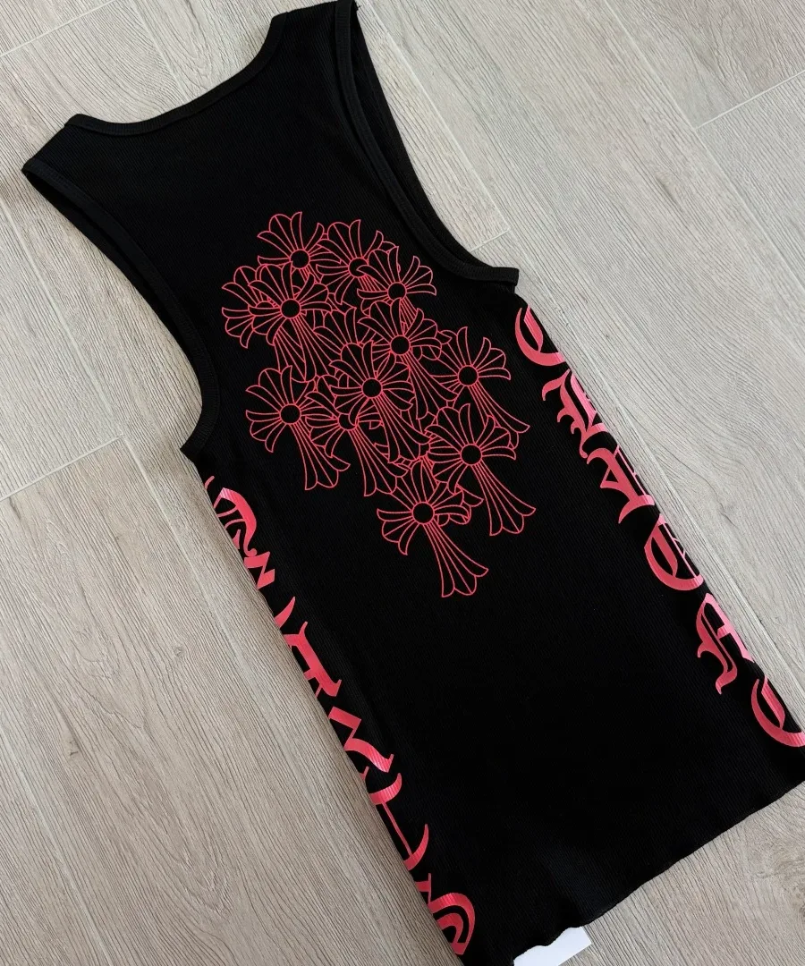 Майка Chrome Hearts черного цвета, вид сзади