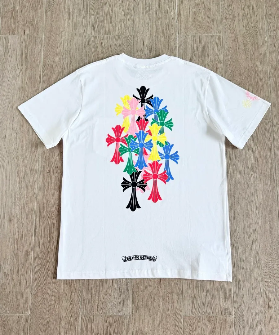 Футболка Chrome Hearts белого цвета, вид сзади