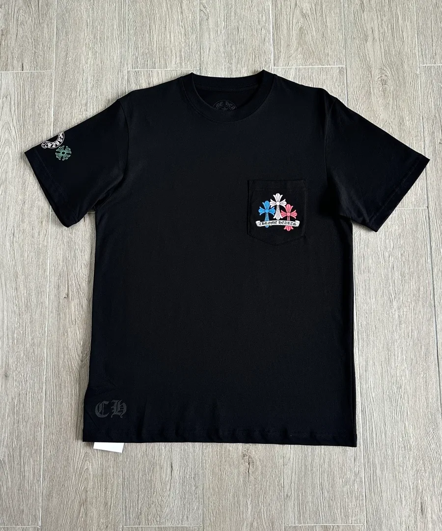 Футболка Chrome Hearts черного цвета, вид спереди