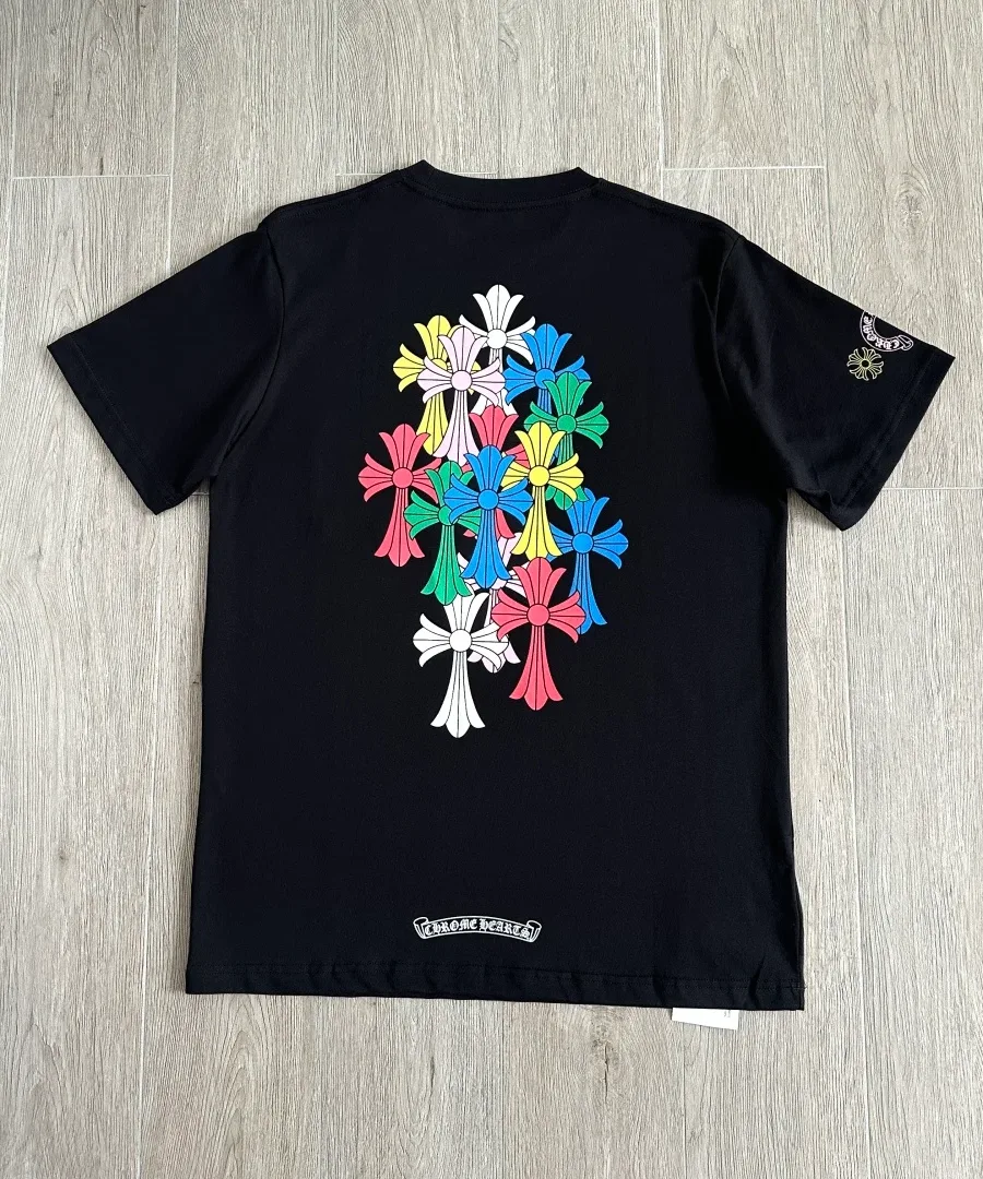 Футболка Chrome Hearts черного цвета, вид сзади