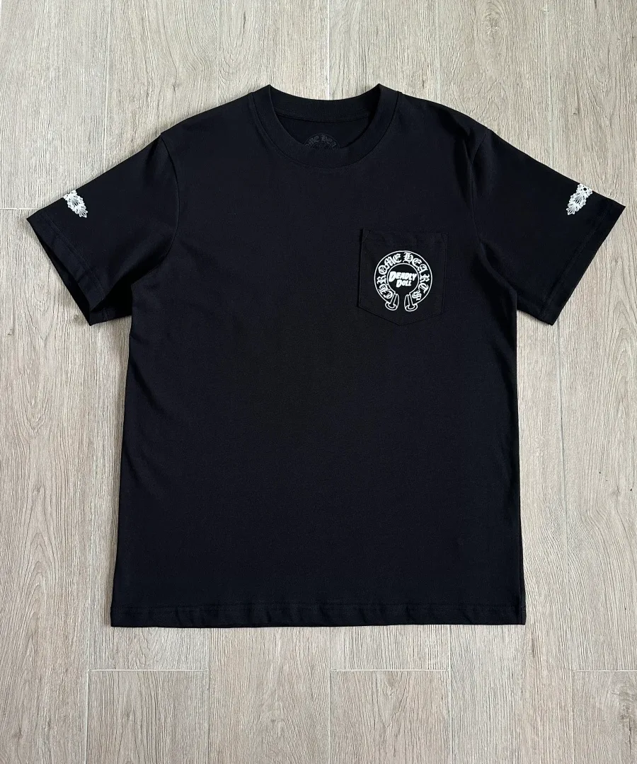 Черная футболка Chrome Hearts Deadly Doll, вид спереди