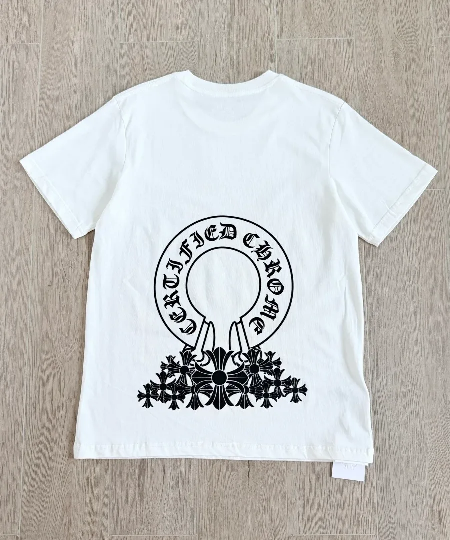 Белая футболка Chrome Hearts Certified Chrome, вид сзади