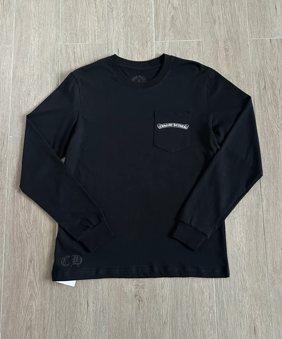 Черный лонгслив Chrome Hearts ST. Barth, вид спереди