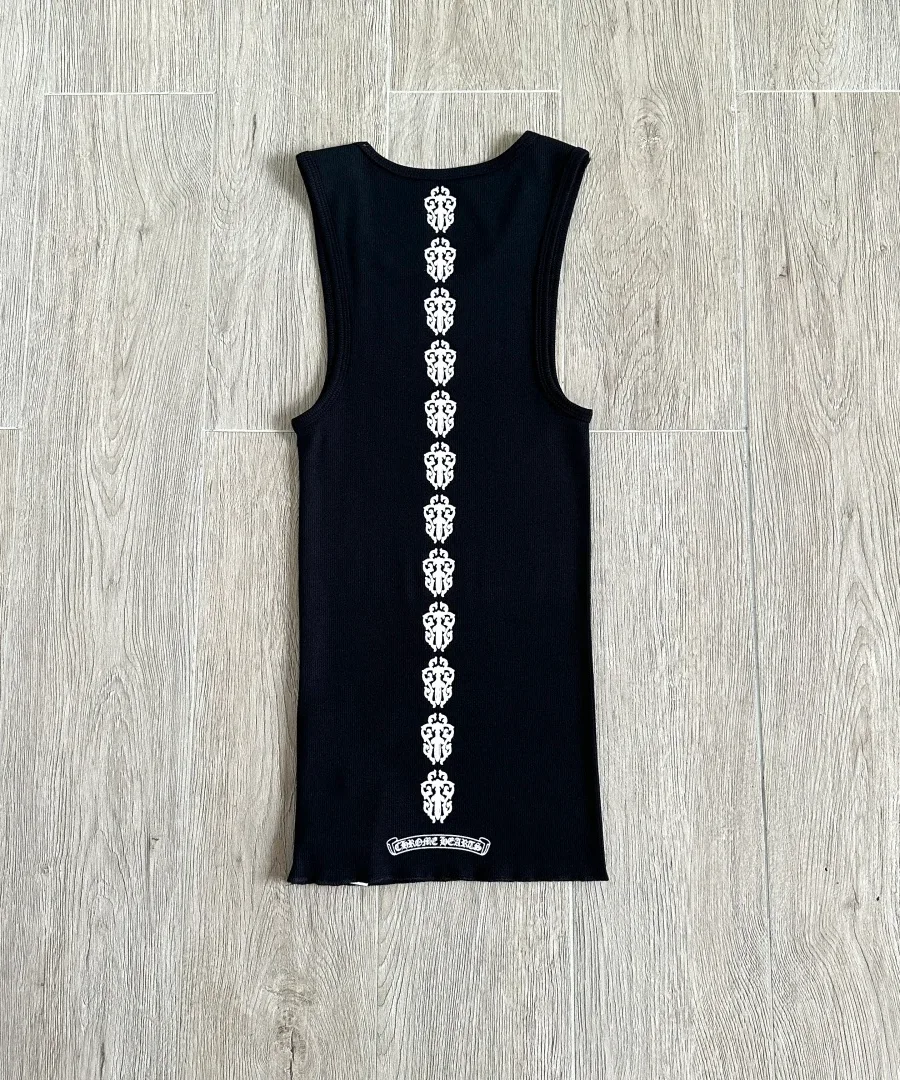Черная майка Chrome Hearts, вид со спины