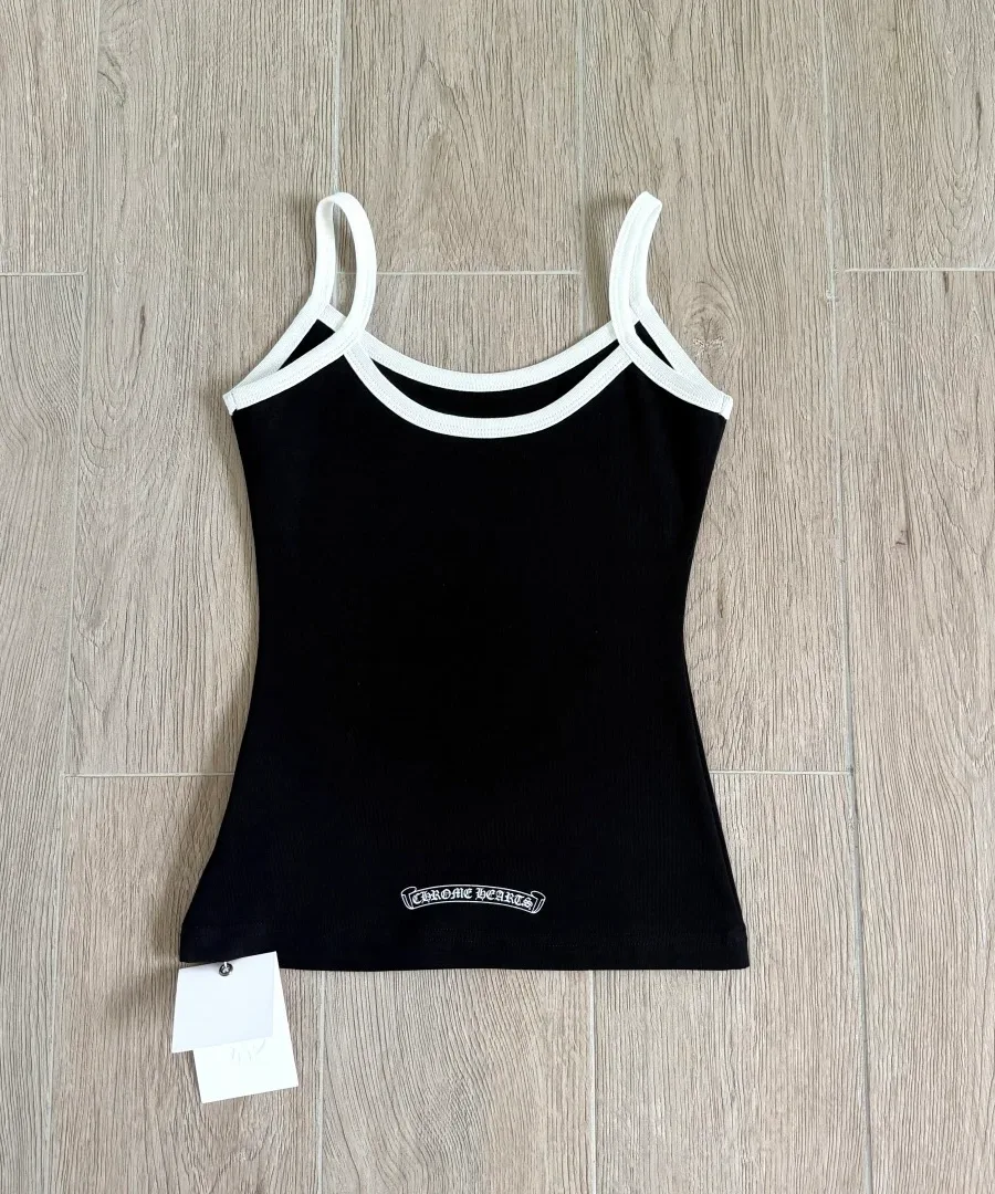 Черный женский топ Chrome Hearts, вид сзади