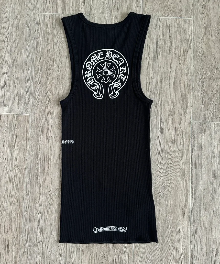 Черная майка Chrome Hearts, вид сзади