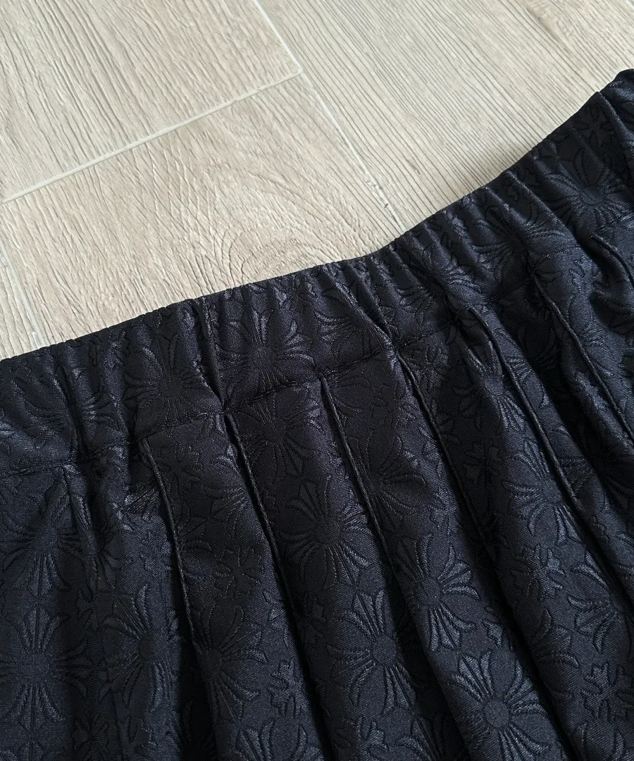 Эластичный пояс плиссированной юбки Chrome Hearts