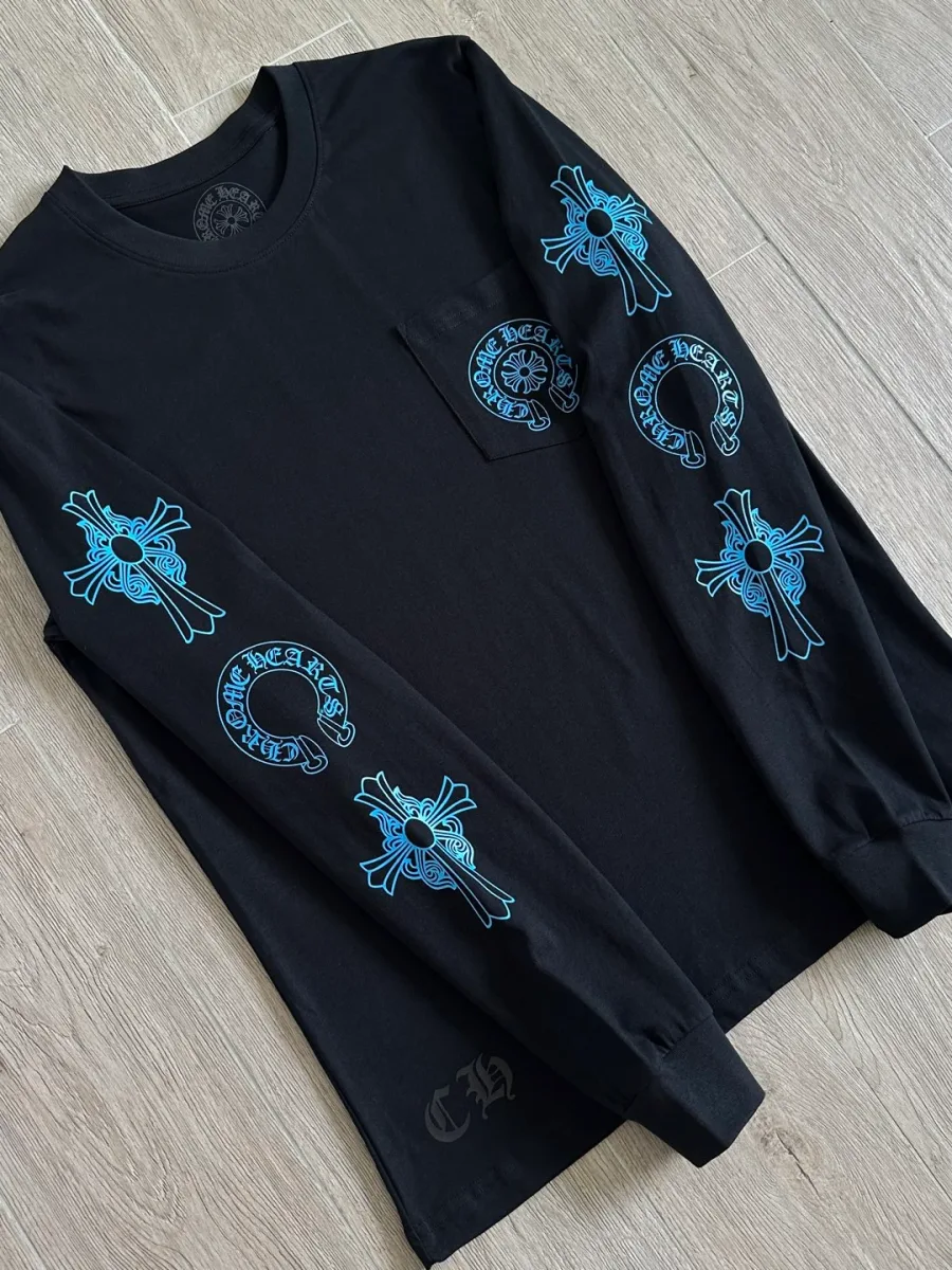 Черный лонгслив Chrome Hearts CH23SS, детальный вид спереди
