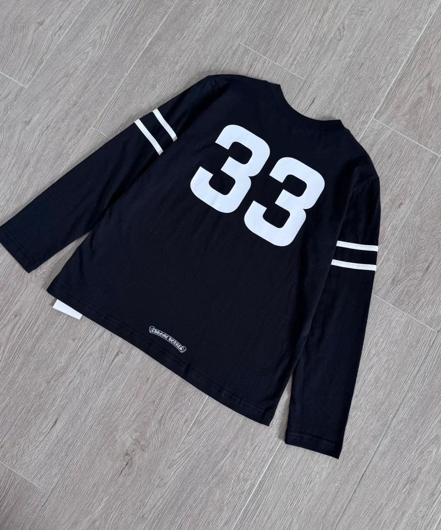 Черный лонгслив Chrome Hearts сзади под углом
