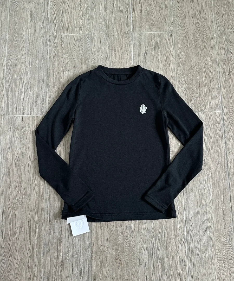 Женский лонгслив Chrome Hearts GRP Y черного цвета, вид спереди