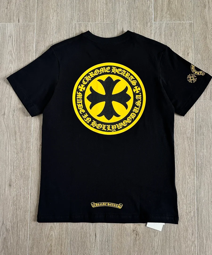 Черная футболка Chrome Hearts сзади