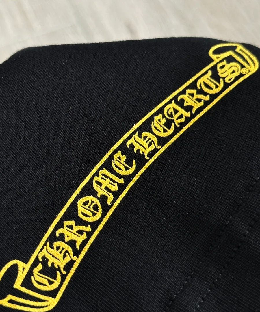 Черная футболка Chrome Hearts сзади