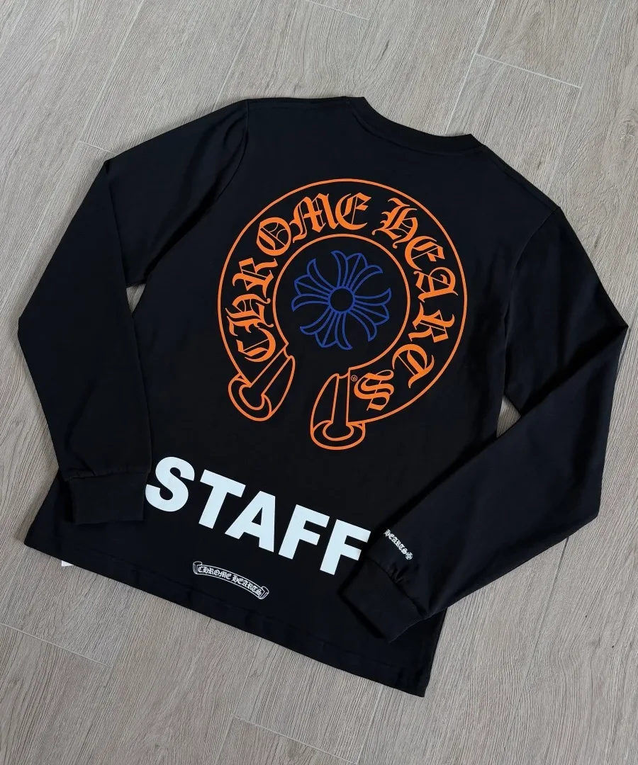 Лонгслив Chrome Hearts STAFF, разложенный вид сзади