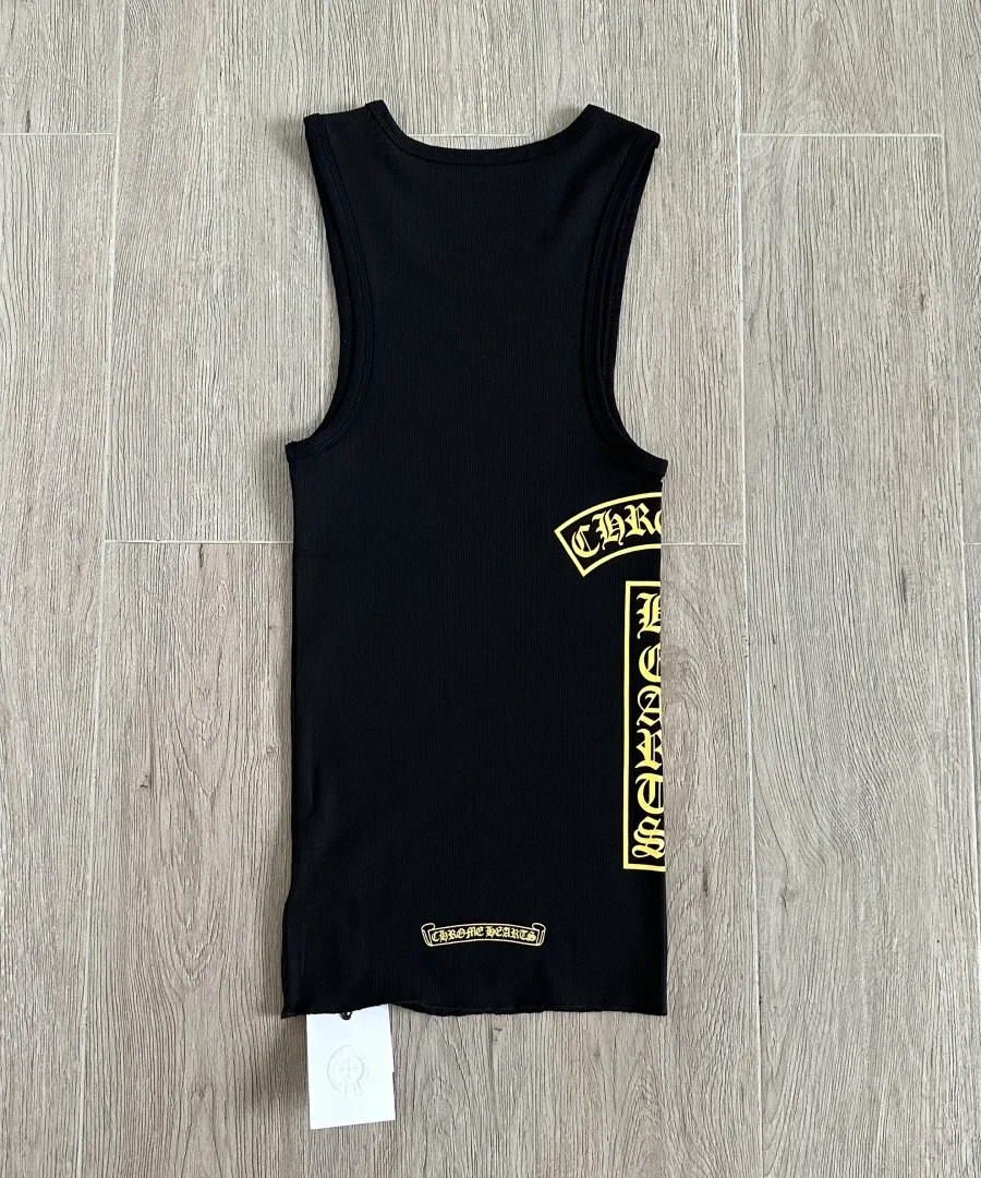 Черная майка Chrome Hearts, вид сзади