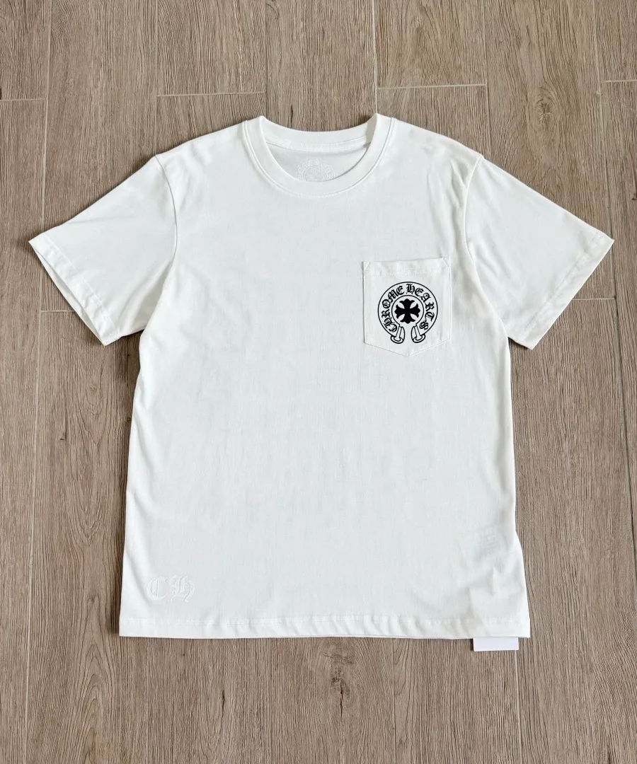 Белая футболка Chrome Hearts, вид спереди