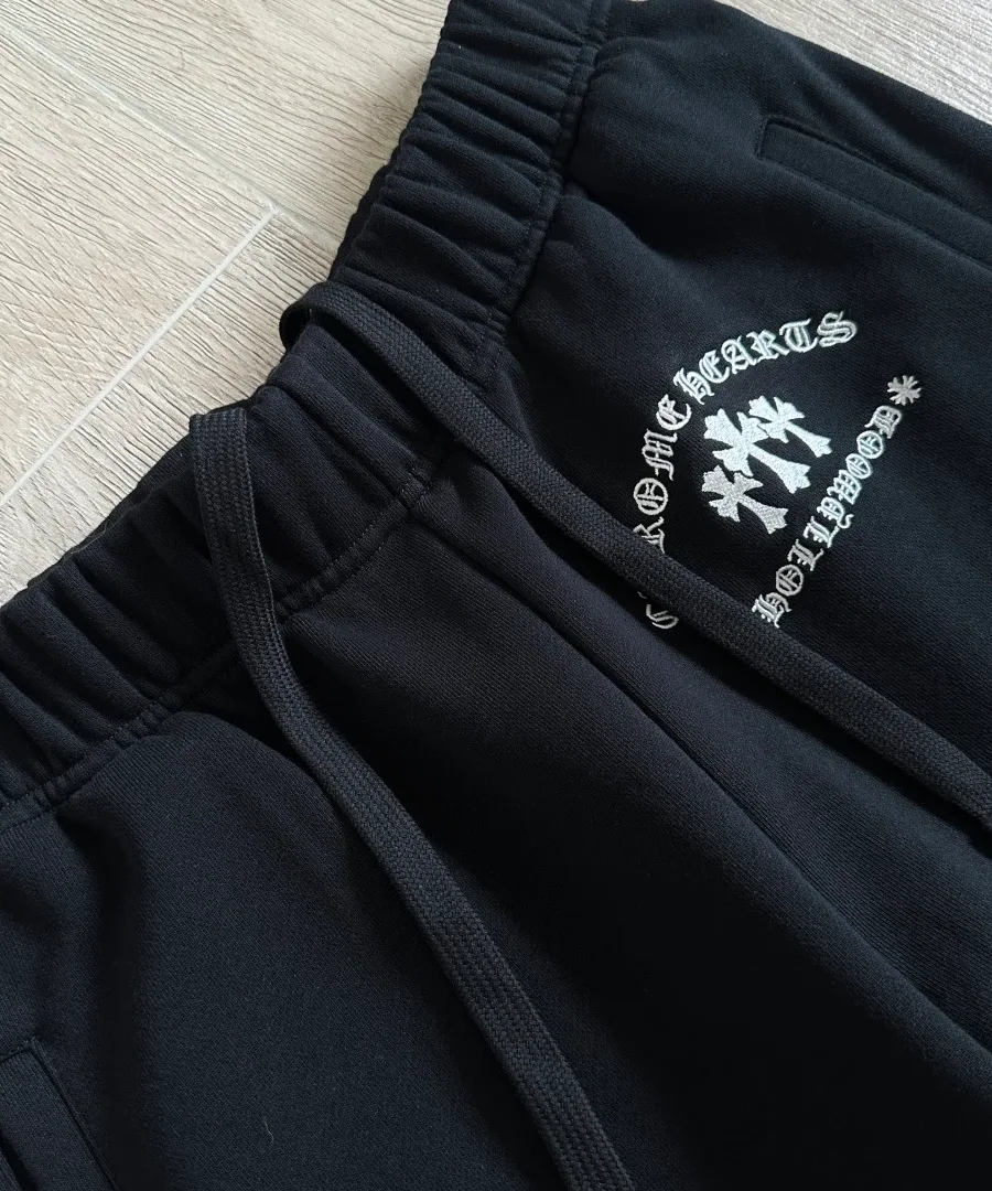 Эластичный пояс со шнурком черных штанов Chrome Hearts