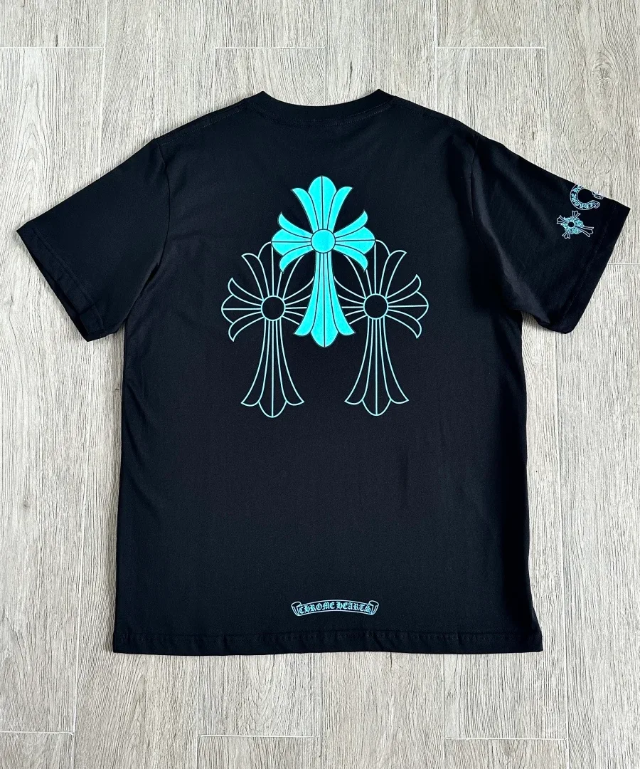 Черная футболка Chrome Hearts CH23SS, вид сзади