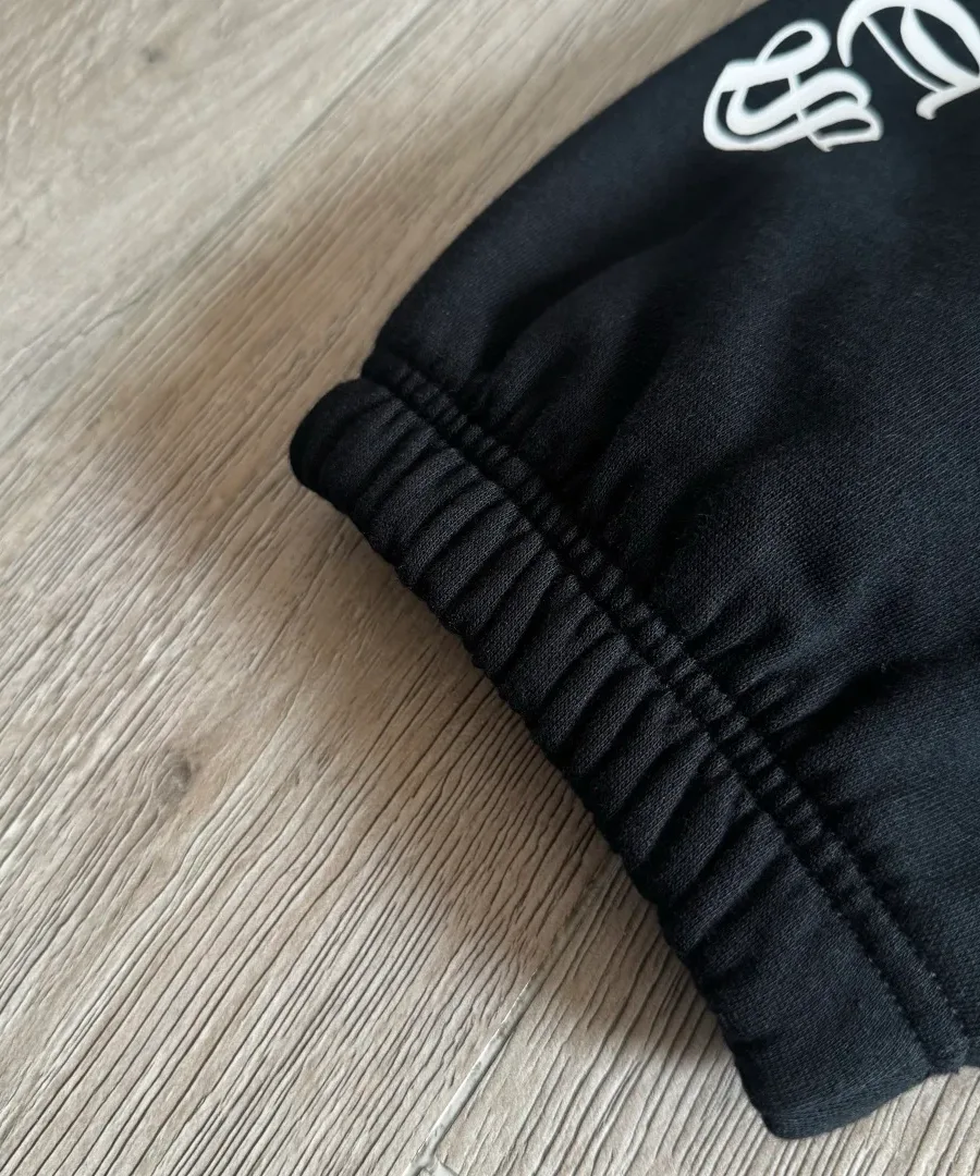 Эластичные манжеты черных джоггеров Chrome Hearts