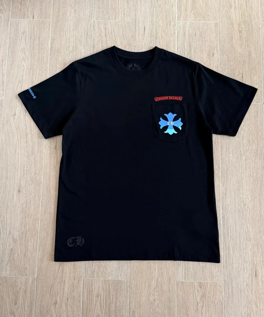 Черная футболка Chrome Hearts Harajuku Limited, вид спереди