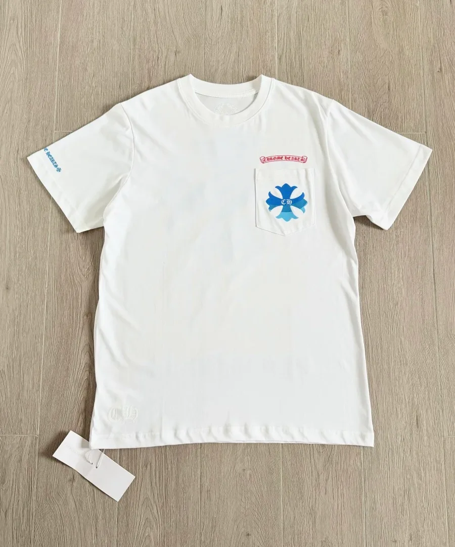 Белая футболка Chrome Hearts Harajuku Limited, вид спереди