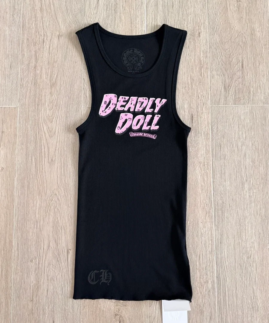 Черное платье-майка Chrome Hearts Deadly Doll, вид сзади