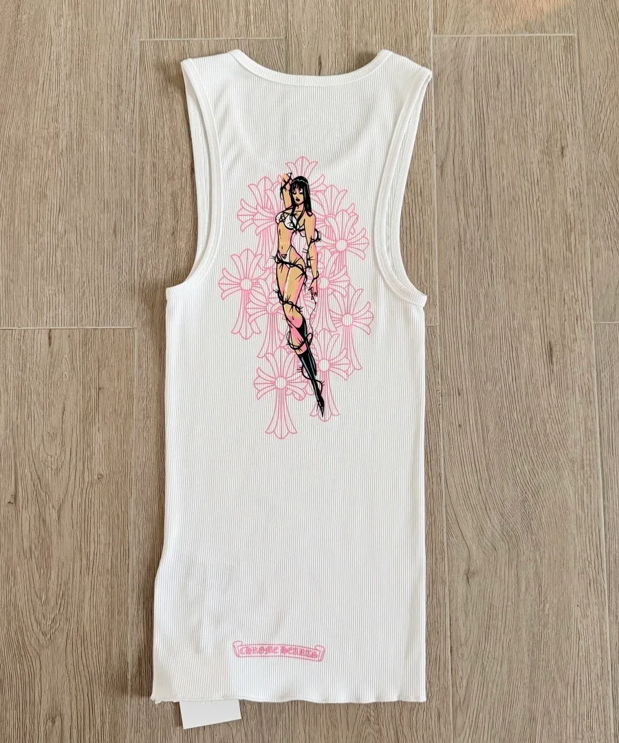 Белое платье-майка Chrome Hearts Deadly Doll, вид спереди