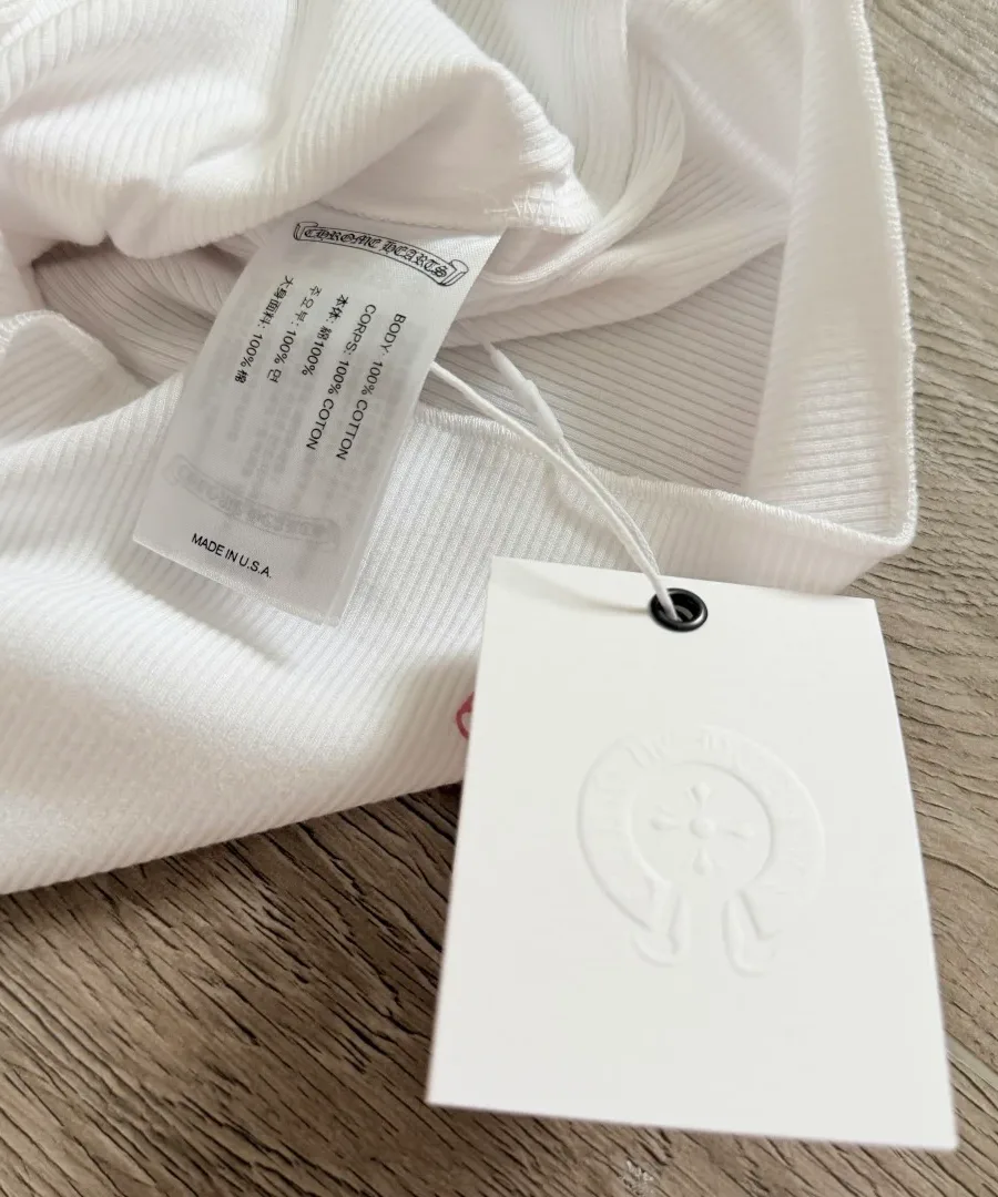 Внутренние бирки белого платья-майки Chrome Hearts Deadly Doll