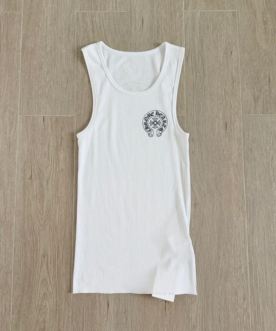 Белая майка Chrome Hearts, вид спереди