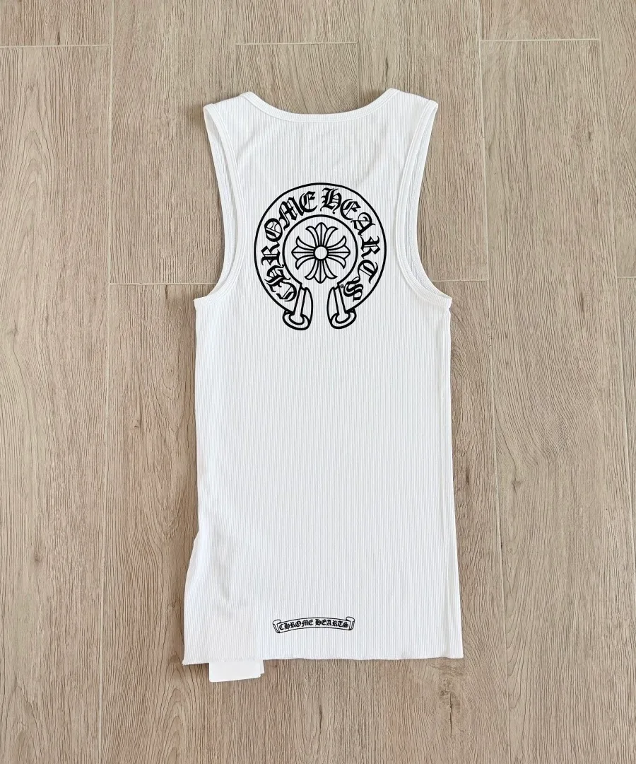 Белая майка Chrome Hearts, вид сзади