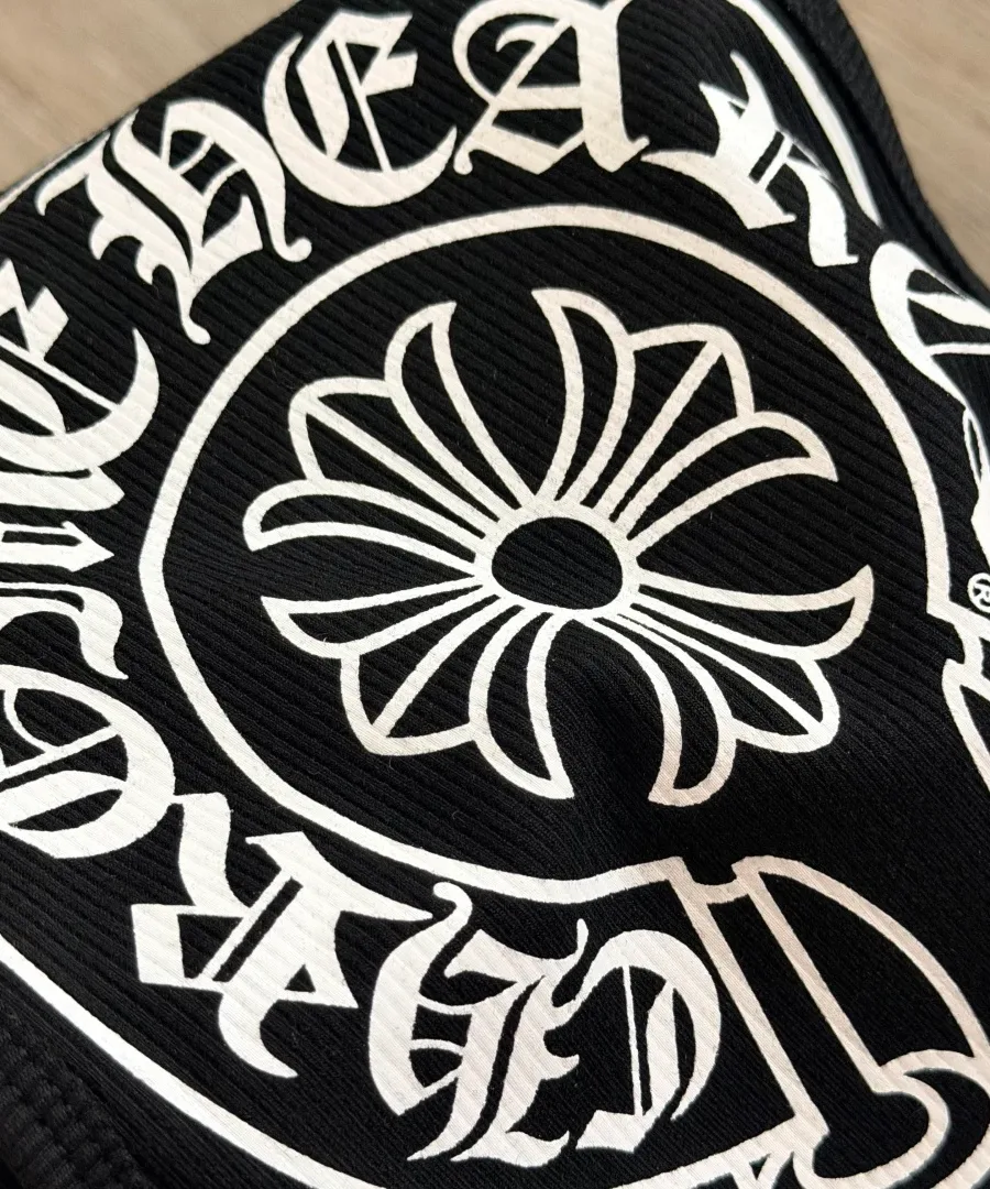 Черная майка Chrome Hearts, вид спереди