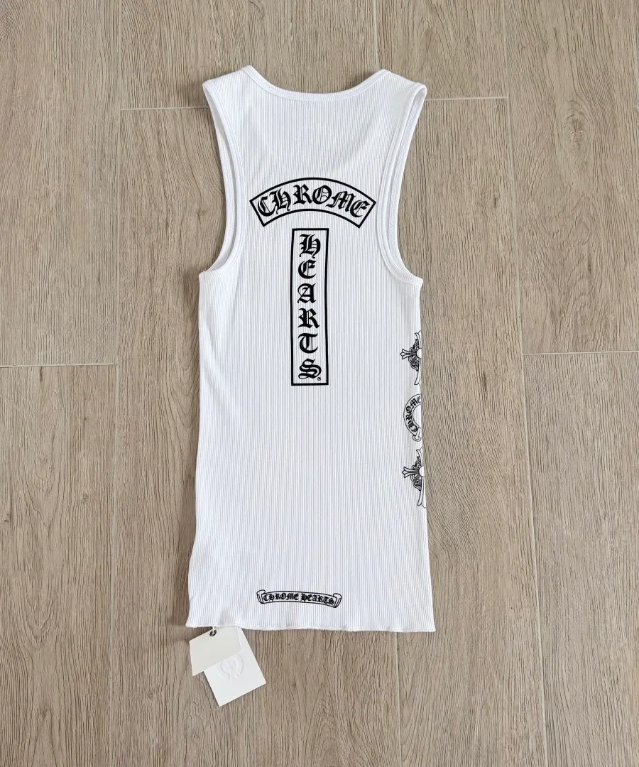 Белая майка Chrome Hearts с принтом на спине