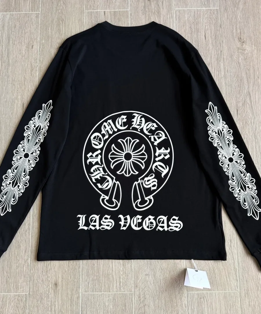 Черный лонгслив Chrome Hearts Las Vegas - вид сзади
