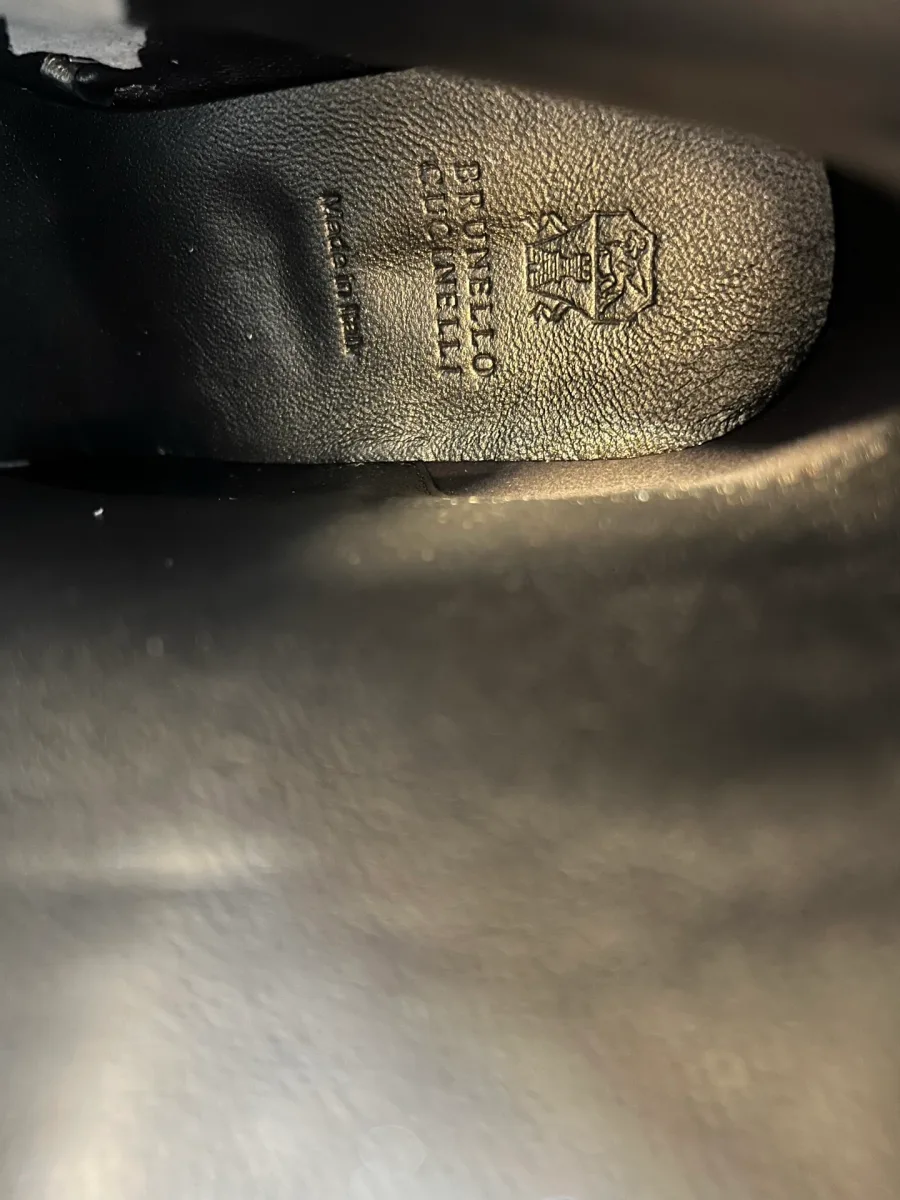 Внутренняя кожаная стелька с логотипом Brunello Cucinelli