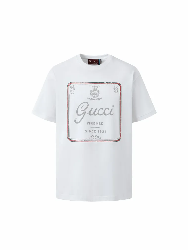 Gucci Белая футболка с принтом Gucci Firenze