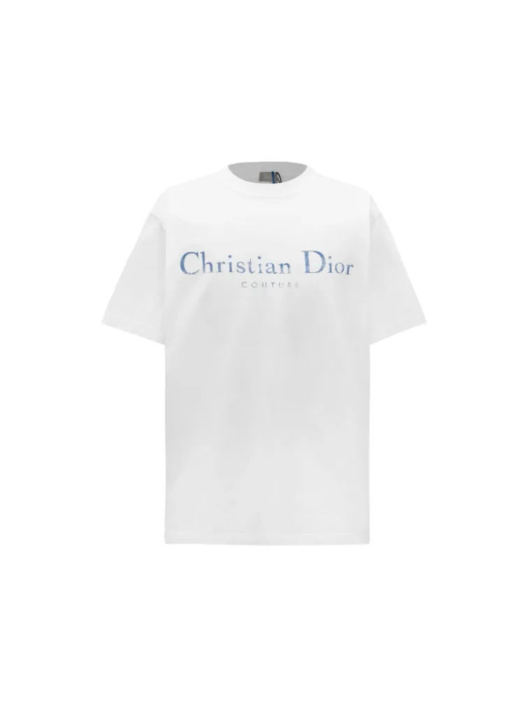 Dior Белая футболка с принтом Christian Dior Couture