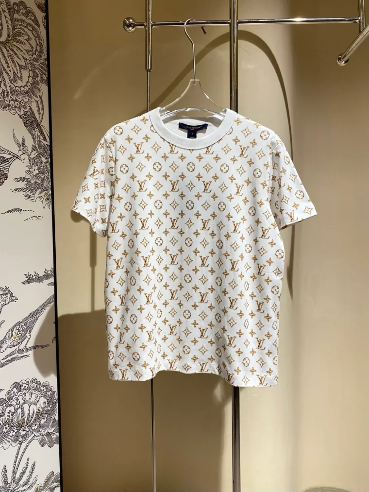 Louis Vuitton Белая футболка с узором Monogram