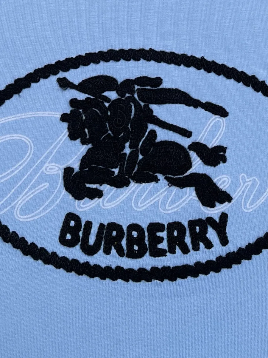 Овальная вышивка с фирменным рыцарем и надписью Burberry