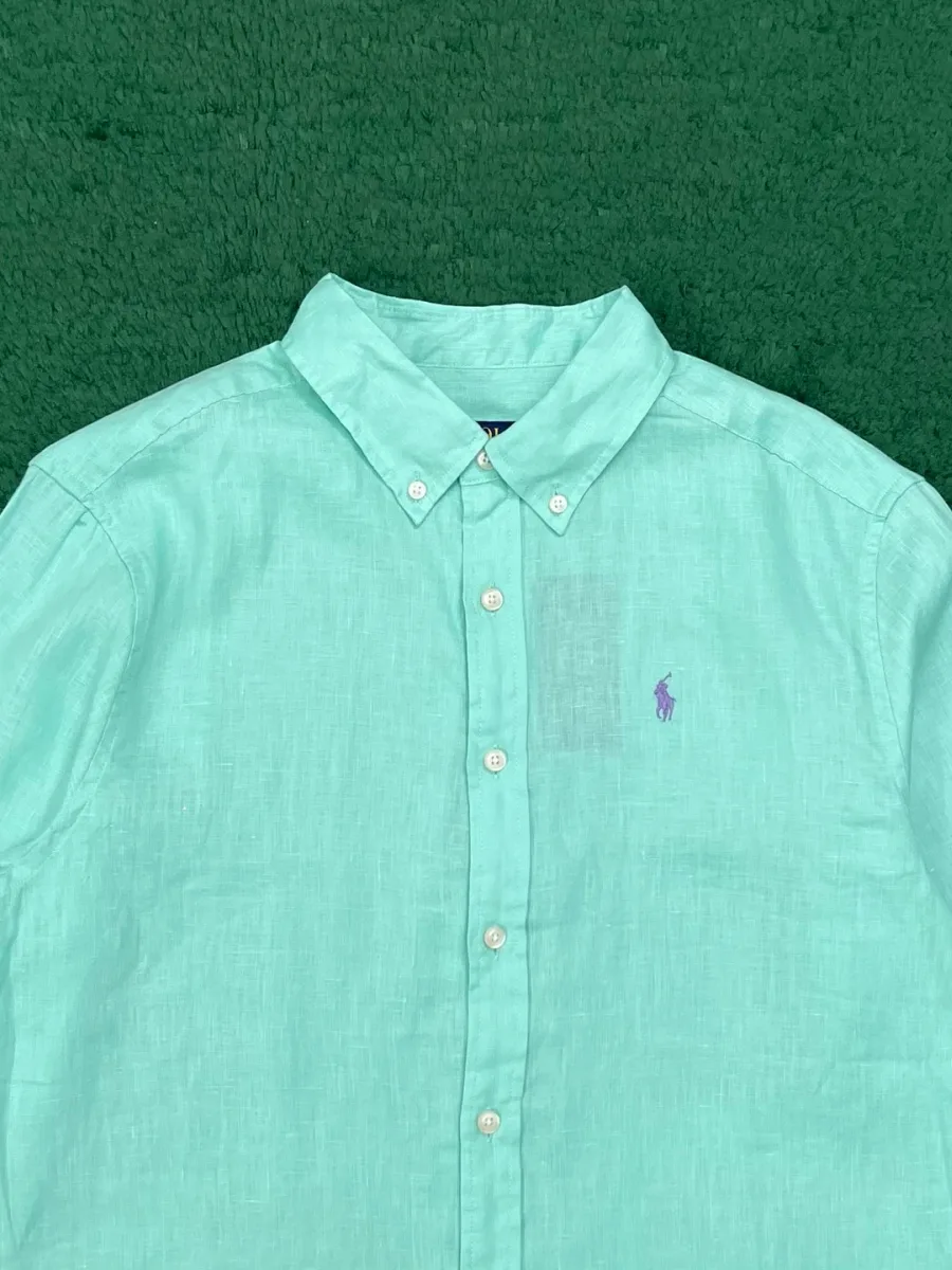 Верхняя часть рубашки с воротником button-down и вышивкой на груди