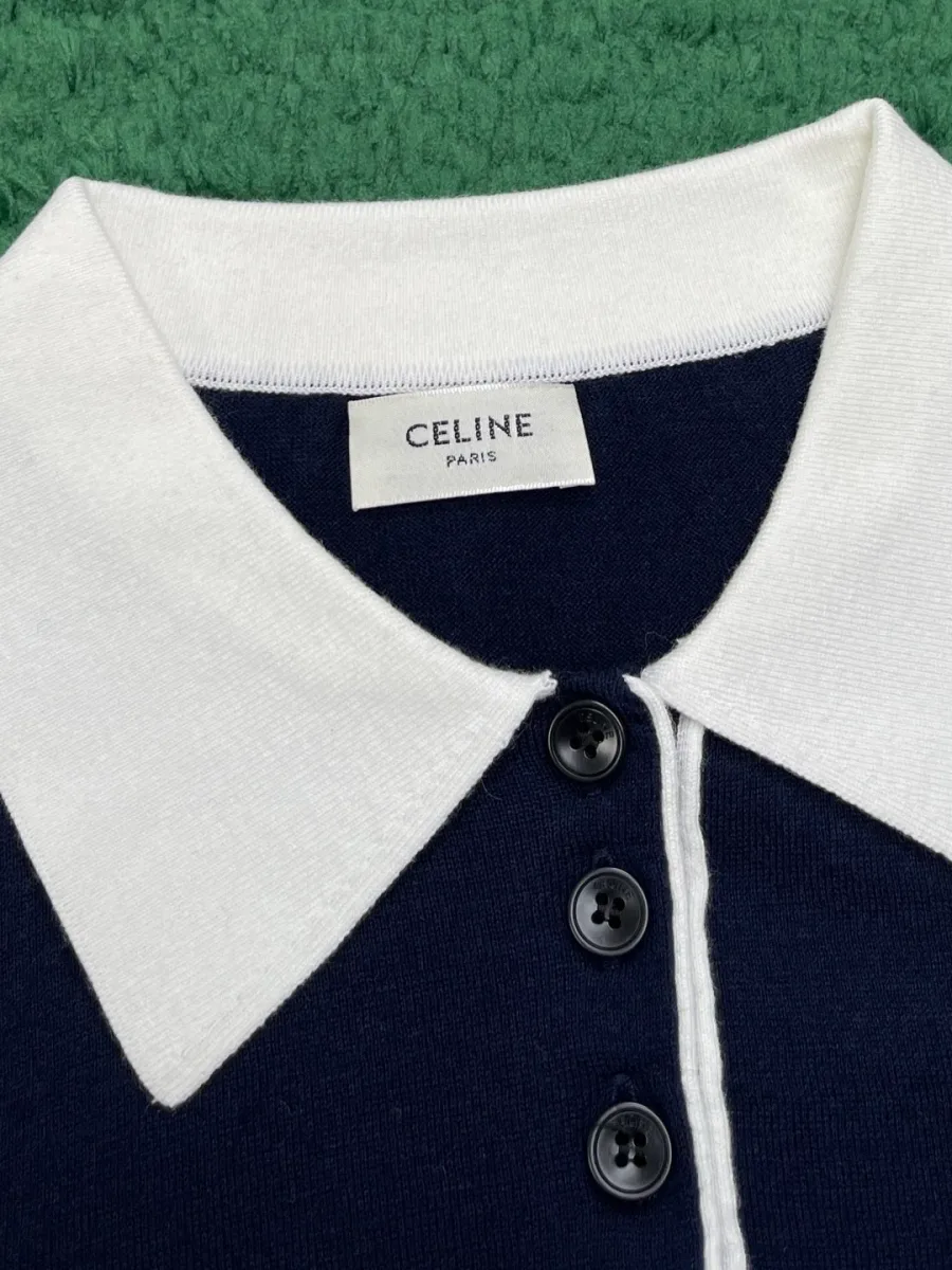 Фирменная бирка Celine Paris на внутренней стороне горловины