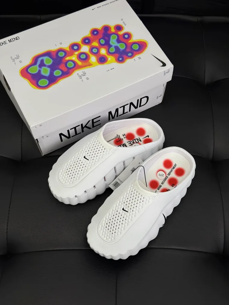 Nike Белые сабо Mind 001 с перфорацией и массажными узлами