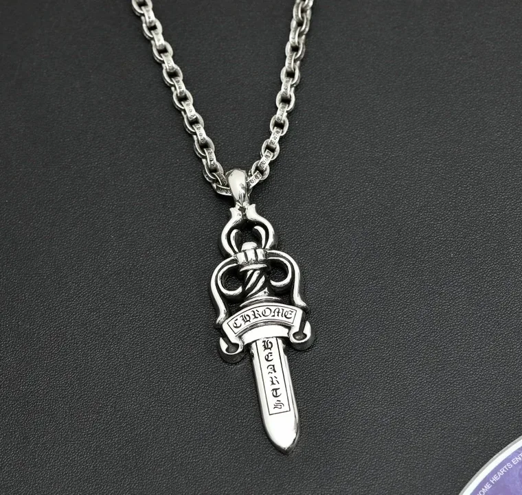 Chrome Hearts Серебристая подвеска Dagger в форме кинжала