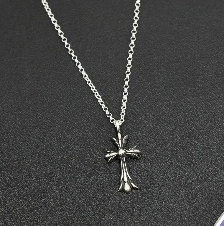 Chrome Hearts Серебристая подвеска Double Cross