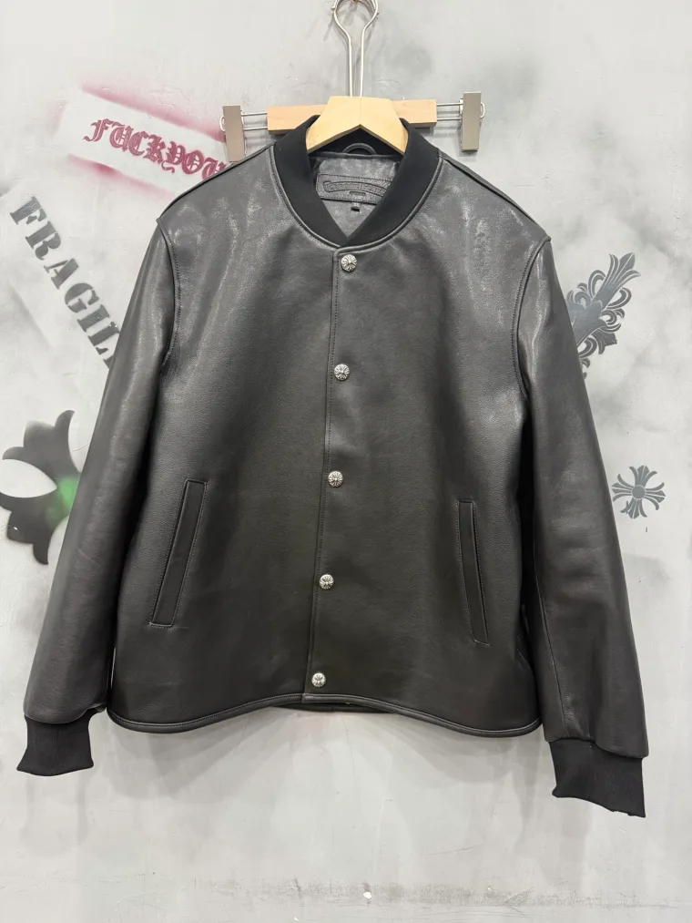 Chrome Hearts Кожаная куртка-бомбер Chrome Hearts