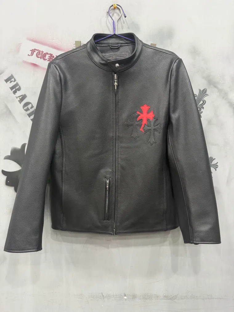 Chrome Hearts Кожаная куртка Chrome Hearts