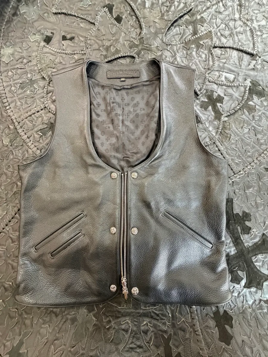 Chrome Hearts Кожаный жилет