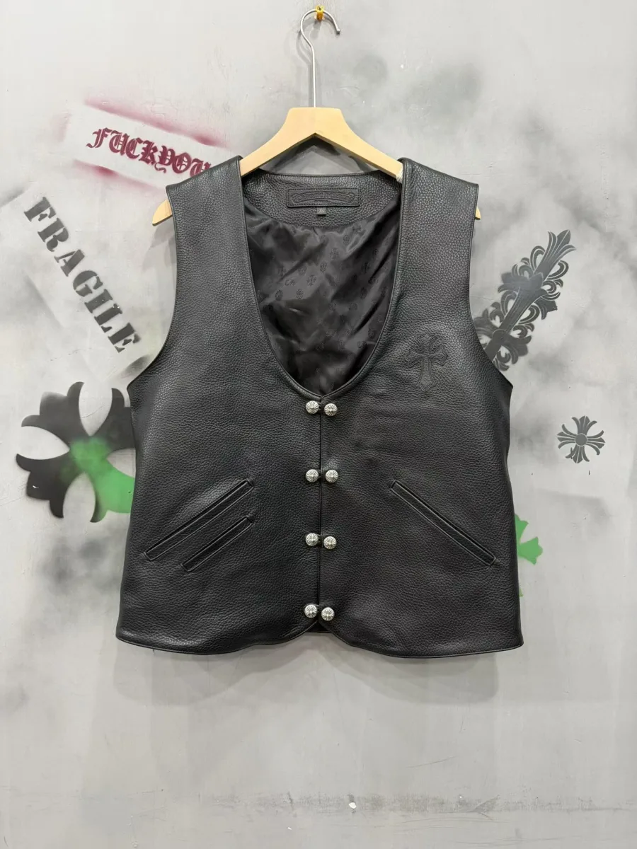 Chrome Hearts Кожаный жилет