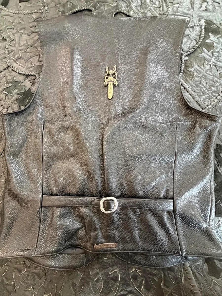 Chrome Hearts Кожаный жилет
